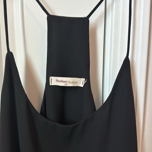 Black Tank Top with Ruffle Detail - Picture 3 of 4
